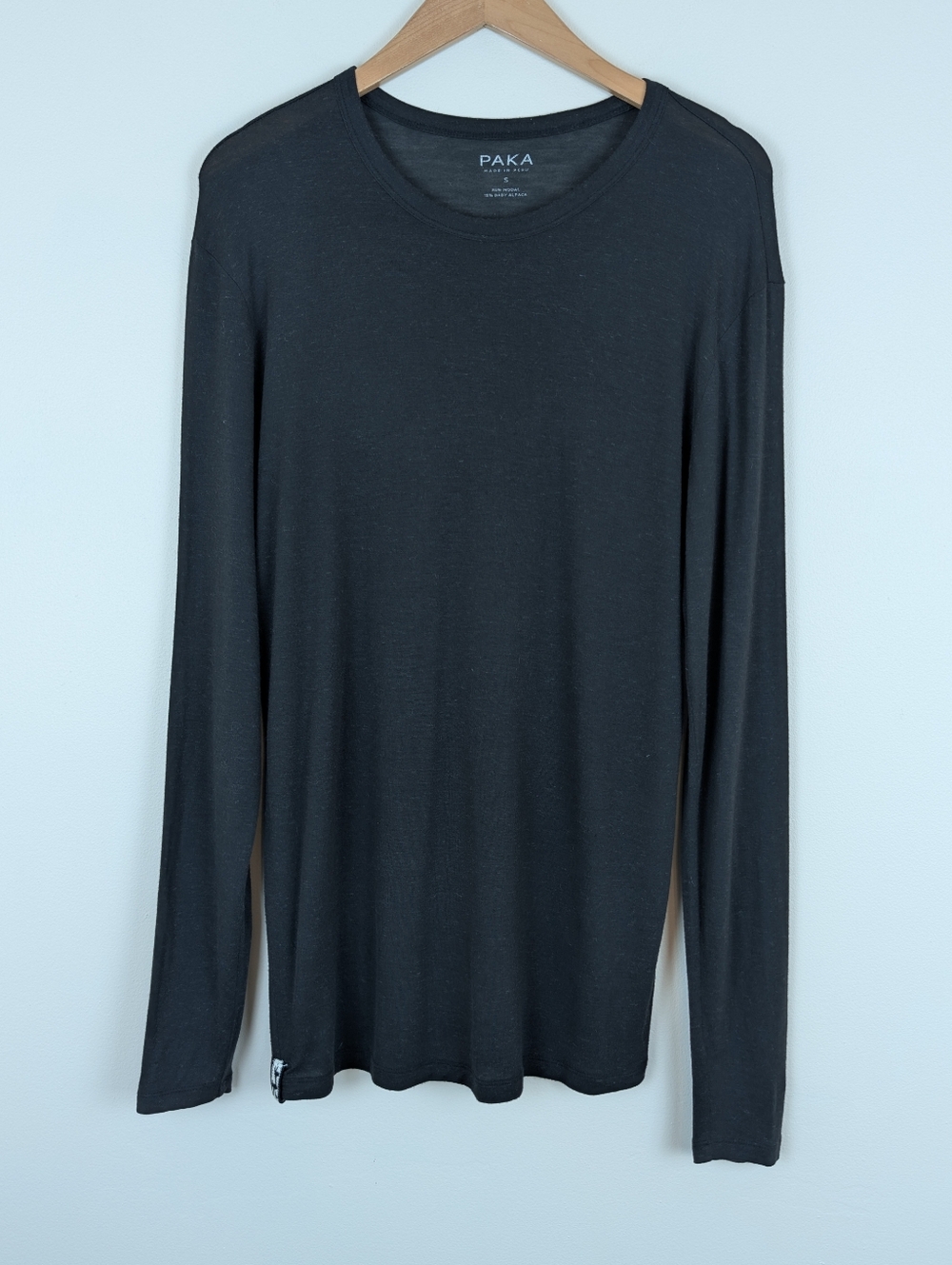 Paka Lightweight Semi-sheer Long Sleeve Alpaca Blend Shirt